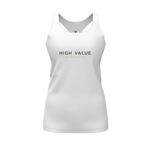 [FT0TRBWH-FYS-LOGO2] Decker Racerback Tank Top (Female Youth S, White, Logo 2)