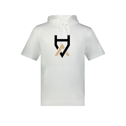 [6871.005.S-LOGO1] Men's Dri Fit Short Sleeve Hoodie (Adult S, White, Logo 1)