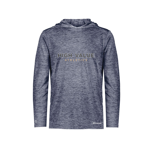 [FOLHCGNV-YS-LOGO2] Decker Youth Charge Hoodie (Youth S, Navy, Logo 2)