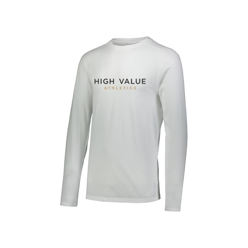 [FTLCUBWH-YS-LOGO2] Decker Youth Tri-Blend T-Shirt - Long Sleeve (Youth S, White, Logo 2)