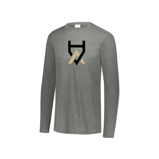 [FTLCUBGY-YS-LOGO1] Decker Youth Tri-Blend T-Shirt - Long Sleeve (Youth S, Gray, Logo 1)