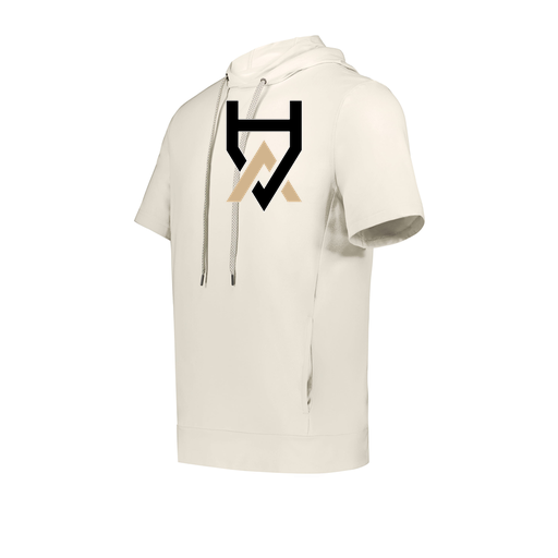 [222605-WHT-YS-LOGO1] YOUTH VENTURA SOFT KNIT SHORT SLEEVE HOODIE (Youth S, White, Logo 1)