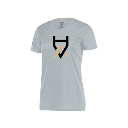 [222820.099.S-LOGO1] Ladies Movement Dri Fit Shirt (Female Adult S, Silver, Logo 1)