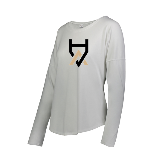 [3077.005.S-LOGO1] Ladies LS Ultra-blend T-Shirt (Female Adult S, White, Logo 1)